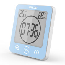 Gestão eficiente do tempo com o nosso relógio de chuveiro digital multifuncional, com amplo ecrã LCD para uma visualização nítida, controlo