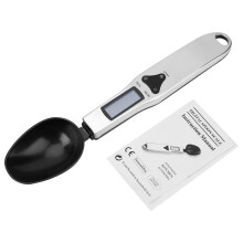 Bilancia digitale di precisione con cucchiaio, bilancia da cucina ideale per pesare accuratamente gli ingredienti, con cucchiaio staccabile e