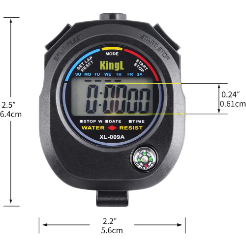 Advanced Stopwatch Timer, Date Time Alarm Function With Lightweight Design And 12/24 Hour Format For Flexible Scheduling 1