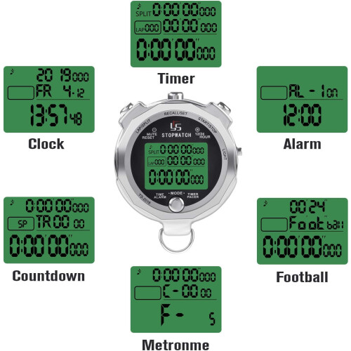 Stoppuhr mit großem Display, Abschaltautomatik und Countdown-Timer für den professionellen Einsatz 1