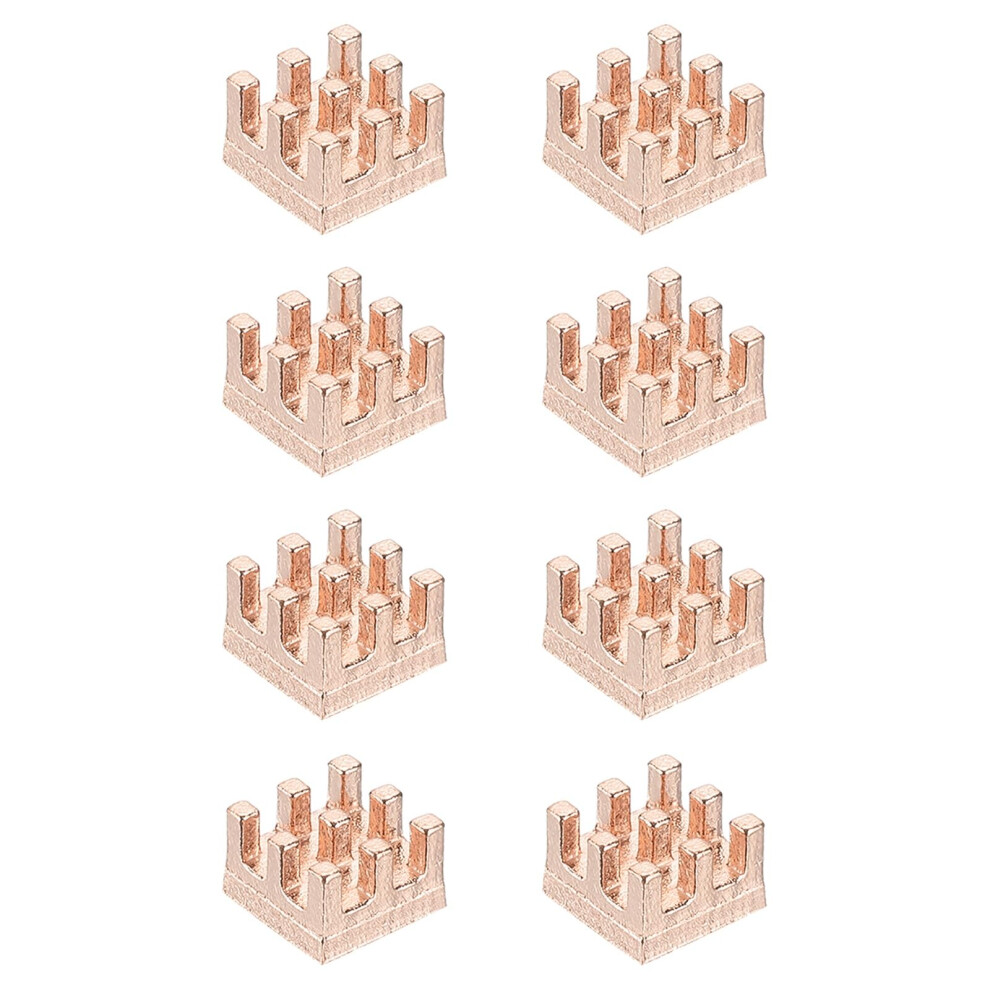 Copper Heatsink 6X6x4mm, 8 Pcs Heat Sink Cooler Radiator For Raspberry Pi Chip Cpu Power Transistor Fet Ic Power Amplifier 9067246774691