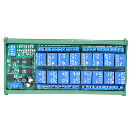 12V 6-Channel RS485 Relay PLC Module with DIN Rail Box, 10A Each 1