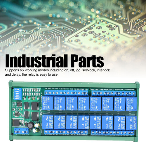 12V 6-Channel RS485 Relay PLC Module with DIN Rail Box, 10A Each 2