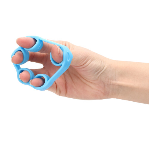3 Stück Silikon-Fingerkrafttrainer Handtrainer, Blau, 7,5 cm 2