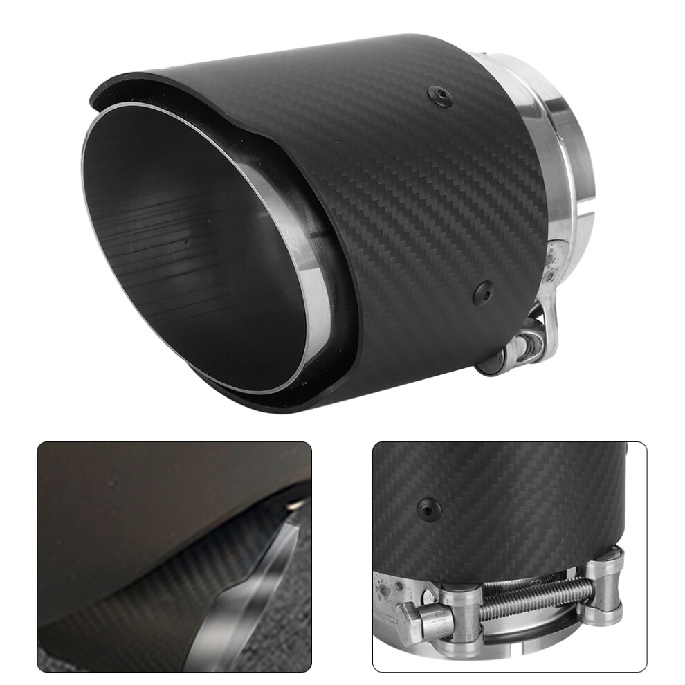 Matte 80Mm Inlet 101Mm Outlet Exhaust Tip For Mazda Cx5 Cx4 Silver 7611362250090