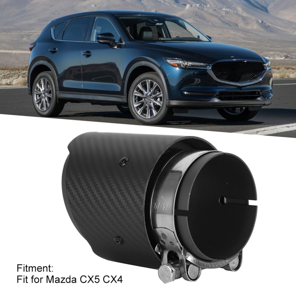 Corrosion-Resistant 80Mm-101Mm Matte Exhaust Tip For Mazda Cx4 Cx5 Black 7601362250145