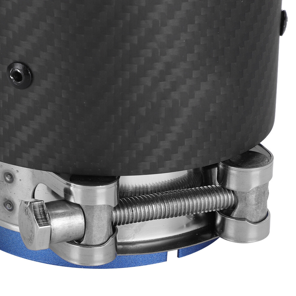 Carbon Fiber 80Mm Inlet 101Mm Outlet Exhaust Tip For Mazda Cx5 Cx4 (Blue) Blue 7631362250135