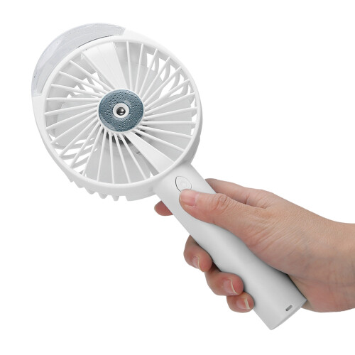 Mini-Desktop-Befeuchtungsventilator mit Nebelsprüher, 1200mAh, Weiß 2