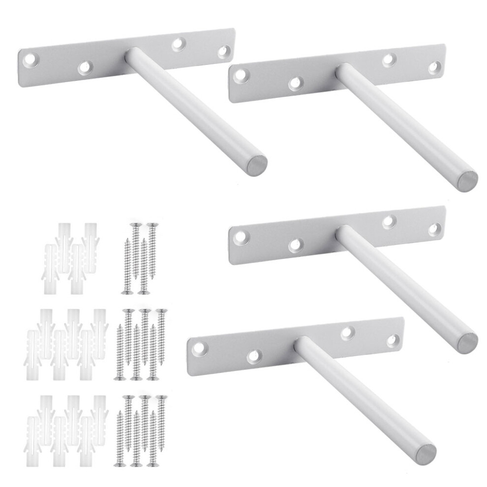 4Set Floating Shelf Brackets - Stylish And Secure For Any Space Metal 5760216772140