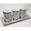 Crushed Diamond Tea, Coffee, Sugar Silver Jar 15Cm 3