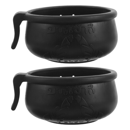 Chicken Water Dispenser Rubber Black Durable And Portable 2sets