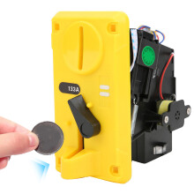 Coin-Selector-CPU mit LED-Beleuchtung und Flip-Deckel für Spielmaschinen, Gelb