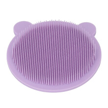 Süßer Baby-Badetylle - Weiches Silikon, 9x9cm, Lila, Kopfhautmassage