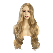 Synthetische Perücken mit natürlichem Haaransatz, blondes