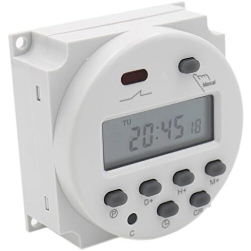 Digital Timer Switch, Advanced Weekly Programming, Programmable Time Relay Switch for Home Appliances, Digital LCD Power with Scheduled Times Daily or