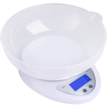 Balance numérique avec technologie intelligente, balance de cuisine avec grand écran LCD, bol amovible, pesée précise, fonction tare, capteur