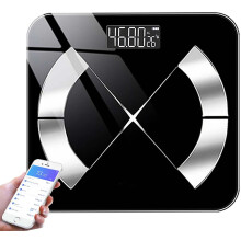 Balanza de composición corporal con Bluetooth para uso doméstico, balanza de grasa corporal con sincronización mediante aplicación para