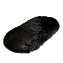 Tappeto ovale soffice, tappeto in pelle di pecora con materiale caldo e ad asciugatura rapida simile alla lana, peluche di seta super morbido per