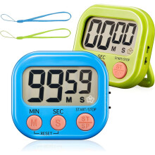 Confezione da 2 timer per il conto alla rovescia per bambini e insegnanti, sveglia ad alto volume, modalità silenziosa, facile da installare,
