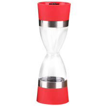 Moedor de sal e pimenta essencial para temperar, feito em vidro grosso e resistente, com núcleo de cerâmica, ajuste de moagem, recarregável e com
