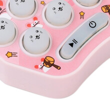 Pink Hamster Button Toy Mini Memory Game Electronic Keyring with 3 Coin Cells