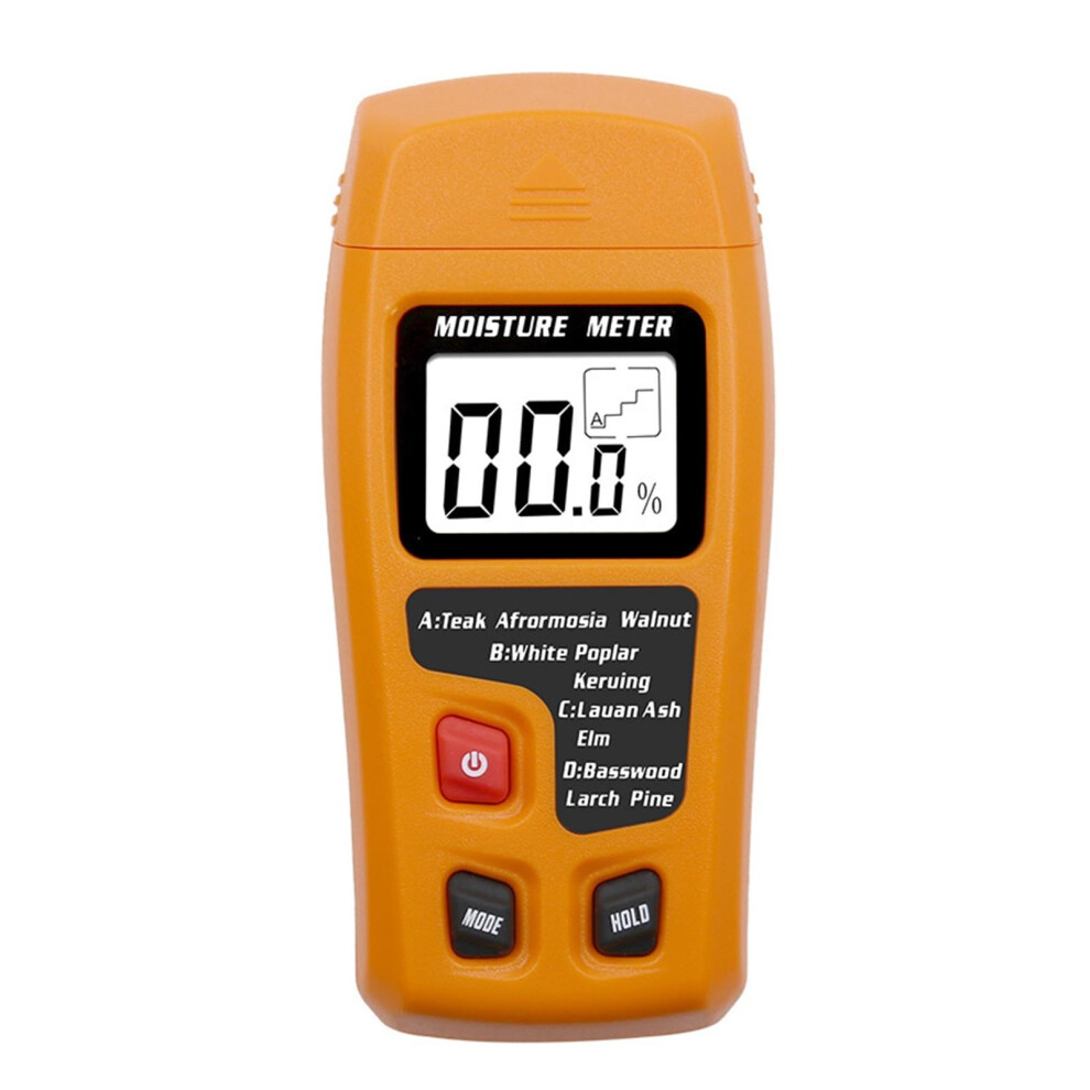 Moisture Meter Orange 0-99.9% Two Pins Digital Wood Moisture Meter Wood Humidity Tester Hygrometer Timber Damp Detector Large Lcd Display 9105992127078