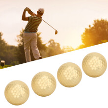 4 Stück Goldbeschichtete Doppel-Schicht Golfball-Accessoires, 42,6 mm