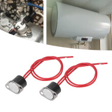 Wasserdichter thermischer Kontrollschalter, 2 Stück, 10A, 250V, Aluminium-Sensor