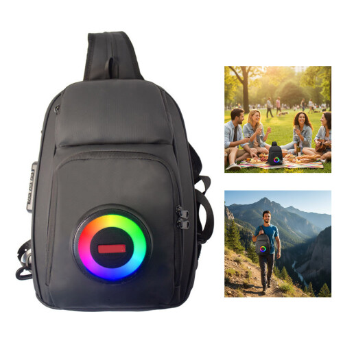 Chest Bag With Bluetooths Speaker Crossbody Bag Rechargeable 1