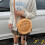 Fuzzy Naan Bread Inspired Plush Crossbody Bag Adjustable-L 1 5