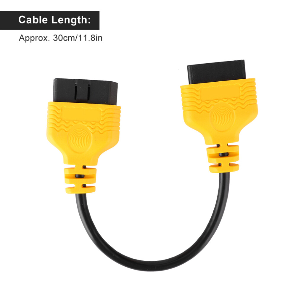 16Pin Obd2 Extension Cord 11.8 Inch Male To Female Diagnostic Adapter 4151362260611