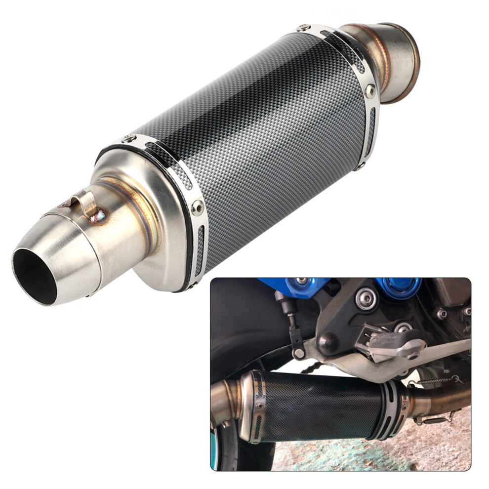 Universal 51Mm 2In Carbon Style Motorcycle Exhaust Pipe For Bikes & Scooters 4311362260626