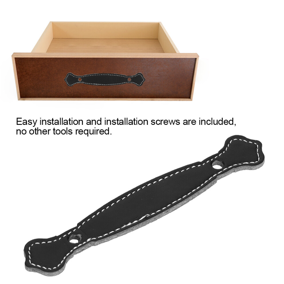 Stylish Leather Drawer Handles With Screws Ideal For Cabinets & Wardrobes 4141362262531