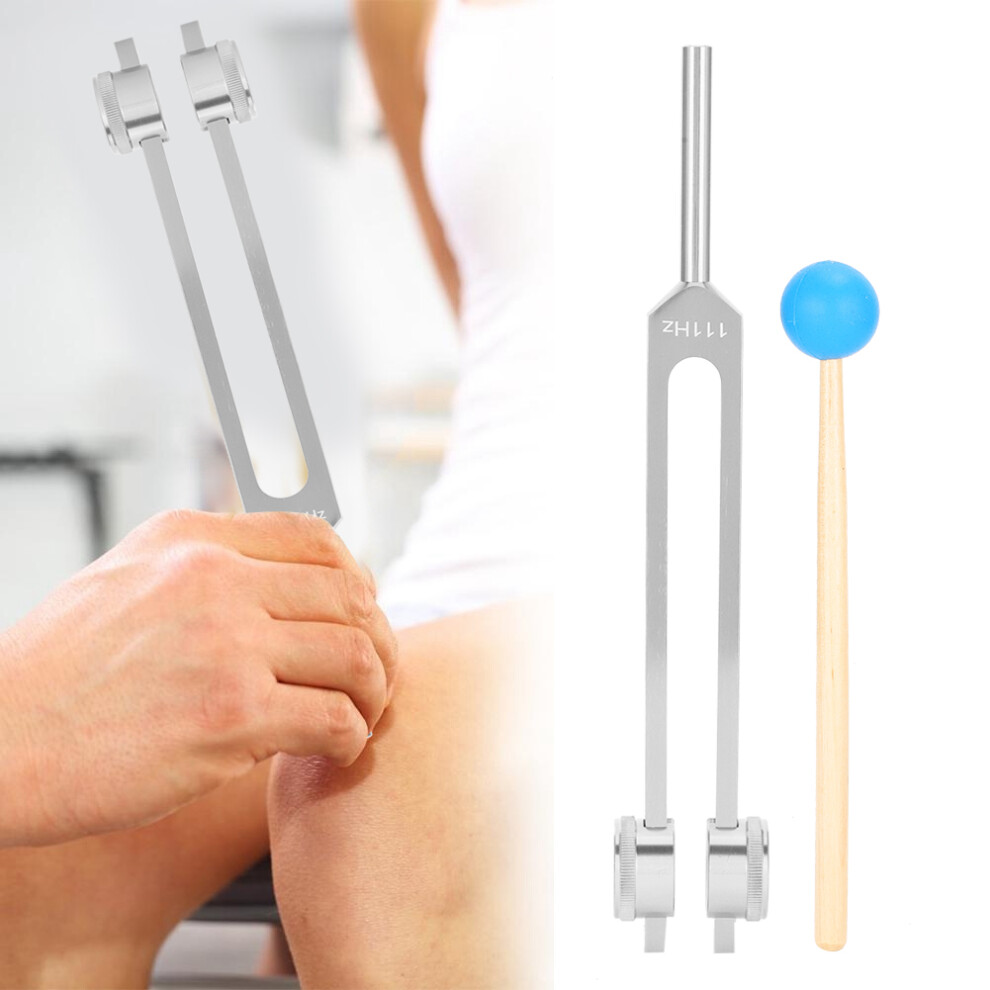 Aluminum Alloy 111HZ Tuning Fork for Yoga Meditation, Silver