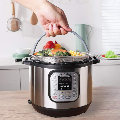 Καλάθι ατμού για Instant Pot 6Qt, Ένθετο ατμομάγειρα λαχανικών από ανοξείδωτο ατσάλι με 2