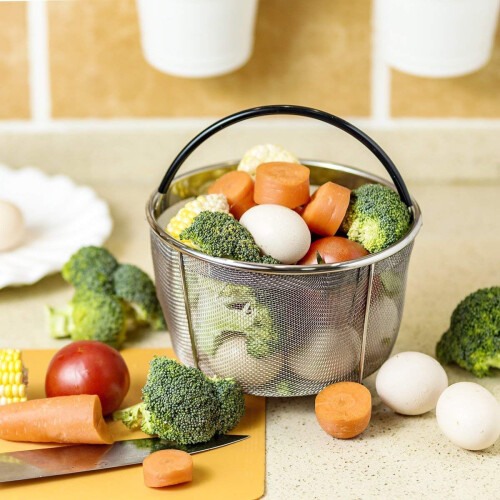 Καλάθι ατμού για Instant Pot 6Qt, Ένθετο ατμομάγειρα λαχανικών από ανοξείδωτο ατσάλι με 1