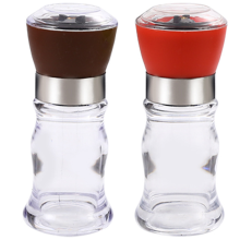 Épices fraîchement moulues pour assaisonnements de cuisine, design élégant, corps transparent, choix durable, broyeur réglable (sans BPA)