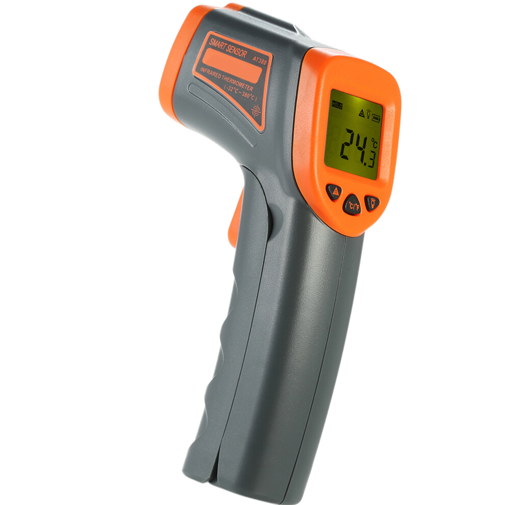Smart Sensor Ir Thermometer -32 To 380, 12:1, Handheld Lcd 7891362264581