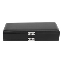 Black Leather Reed Case for 20 Bassoon Reeds, Moisture Proof, 200x93.5x45mm