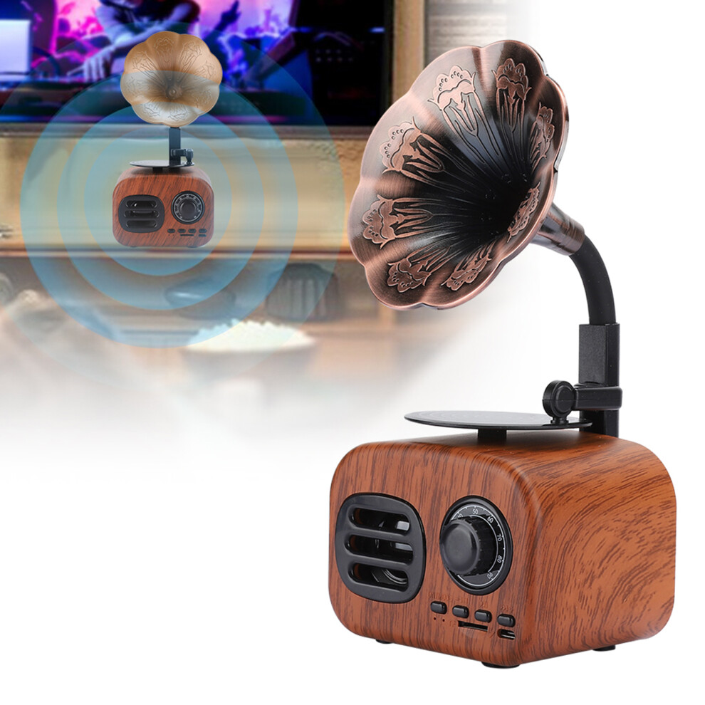 Mini Retro Bluetooth Speaker 5W Walnut 95X60x70mm Portable Loudspeaker 5081362270367