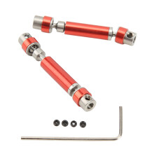2-teiliges Aluminium-Antriebswellen-Set für FMS 1/24 FCX24 – Rote, abriebfeste und Rostfreie Version