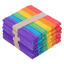 Bunte Bastelstäbchen aus hochwertigem Naturholz, vielseitig einsetzbar für DIY-Projekte, kreative Bastelarbeiten, pädagogisches Bastelmaterial,