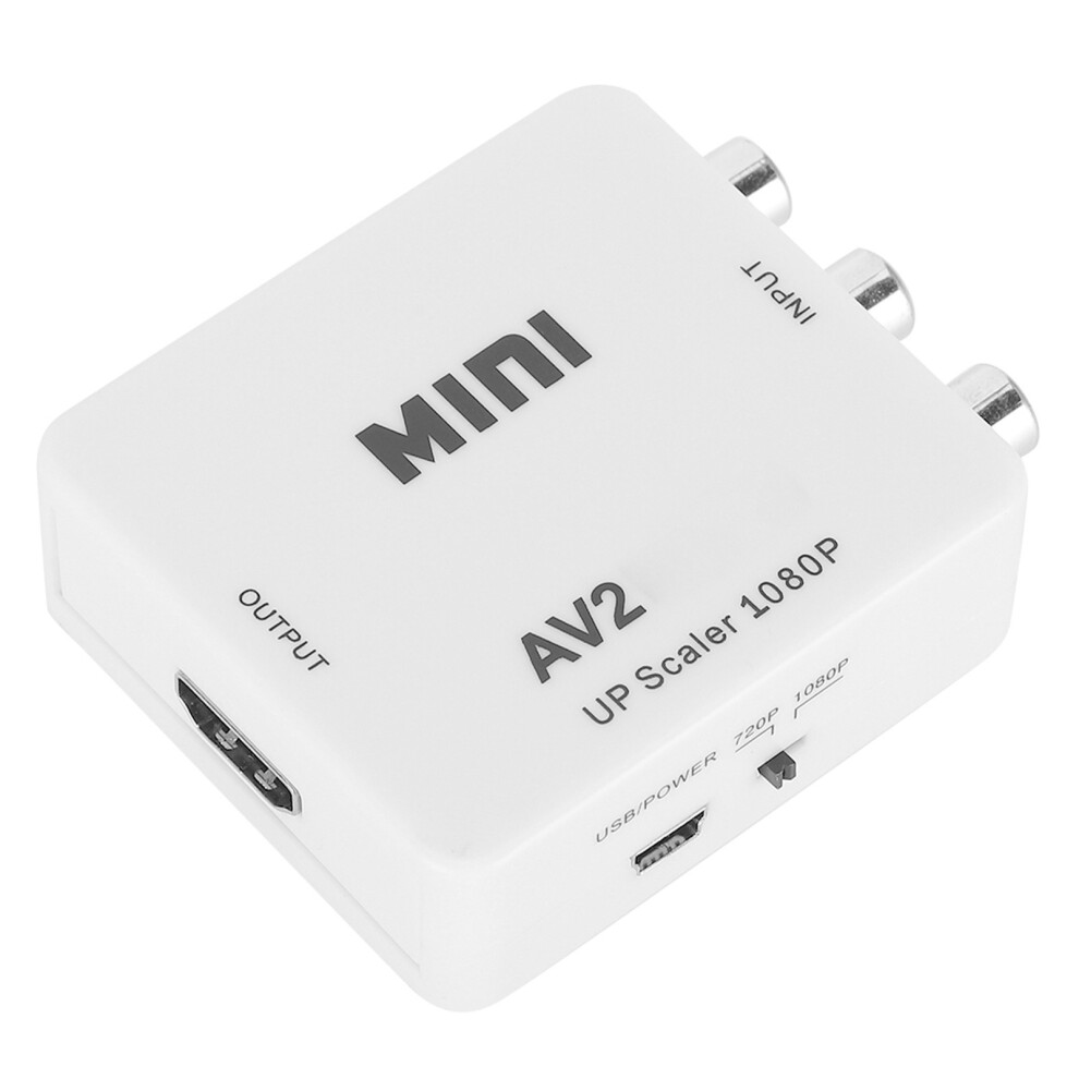 Av To Hdmi Converter Transverter Rca To Hdmi 1 Av Input 720P/1080P White 9351362272682