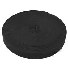 Black 20mm Knitted Elastic Band for Sewing & Protective Cuffs