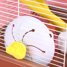 Double Layer Hamster Cage 35x26.5x32cm with Quiet Running Wheel Pet Supplies