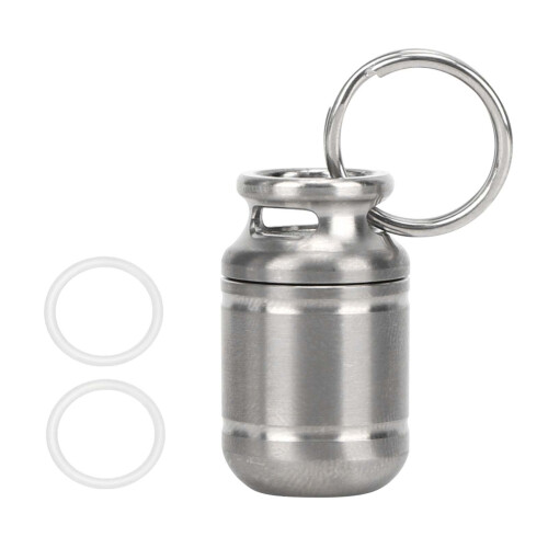 Titanium Alloy Waterproof Pill Case Mini Storage Bottle 100ml Durable Compact 1