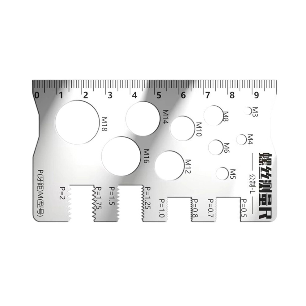 Metric Thread Measurement Gauges With Accuracy Marking For Drill Bit Tap Size Identification Thread Calipers Drill Bit Tap Size Gauges 9105992128877