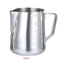 Brocca per schiumare il latte in acciaio inox, antiruggine, antimacchia, con design antigoccia, resistente al calore, strumento da barista per latte
