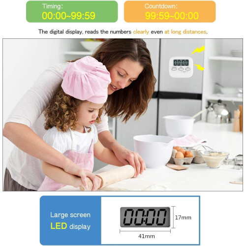 Task Master, Ψηφιακός Χρονοδιακόπτης για Παραγωγικότητα, Άσκηση, Μελέτη, Τάξη, Κουζίνα 2