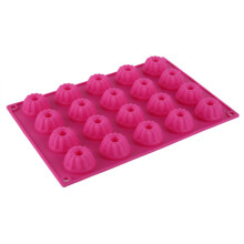 Leicht zu verstauende Silikon-Backform, 20 Mulden zum Backen von Mini-Donuts, flexibel und mit hervorragender Antihaftwirkung